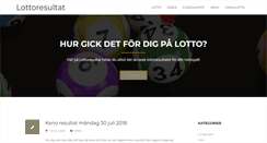 Desktop Screenshot of lottoresultat.se